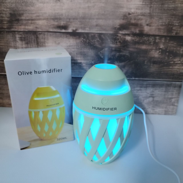 Увлажнитель (аромадиффузор - ночник) воздуха "Olive humidifier" 320 ml с подсветкой 
